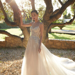 Robes Capsules Demetrios chez Moda Sposa à Nice , magasin de robes de mariée sur la côte d'azur.