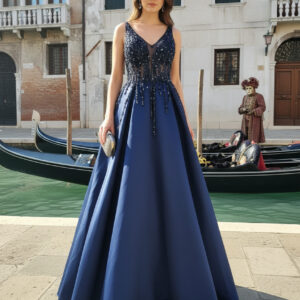 Robe de soirée bleu