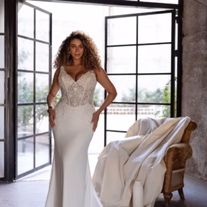 Robe de mariée sirène Florianna FL007 avec bustier en dentelle