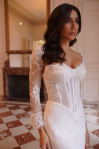Robe de mariée SIBELLE SB3221 – silhouette sirène en dentelle