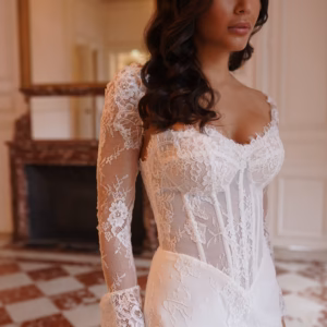 Robe de mariée SIBELLE SB3221 – silhouette sirène en dentelle